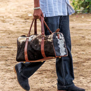 กระเป๋าเดินทางหนังวัวแท้ขายดี 100% คุณภาพสูงสุด แฟชั่นลำลอง กระเป๋าเดินทางหนังวัวแท้ - Product Image 3