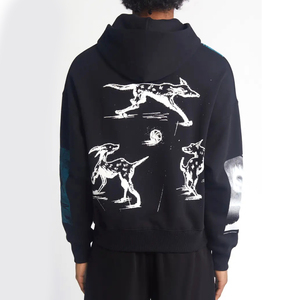 Nueva llegada sudaderas con capucha de impresión personalizada Unisex para hombre Casual Pullover Street Wear Drop Shoulder Hoodie - Product Image 5