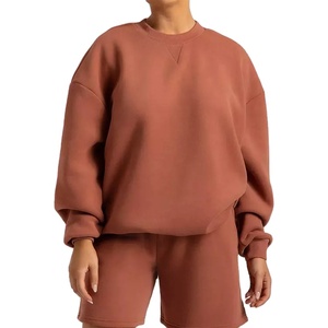 Custom Made <b>Men's</b> High Quality 100% Polyester Embossed Sweatshirt Oversized Crew Neck <b>Pullover</b> Plain Dyed <b>for</b> Winter - Product Image 1