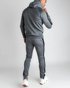 Nouvel ensemble de survêtement pour homme avec capuche, logo personnalisé imprimé, ensemble de survêtement avec fermeture éclair, veste et pantalon, ensemble de jogging deux pièces - Product Image 5