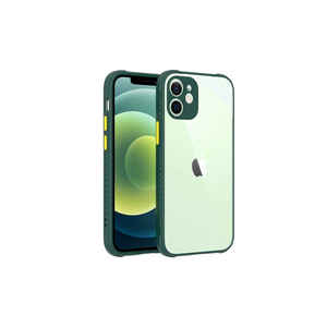 Funda Protectora de Silicona Líquida Verde Oscuro de Lujo Serie ASMA Kaff para iPhone 12, Silicona Suave, Diseño Elegante 'Ins' - Product Image 1