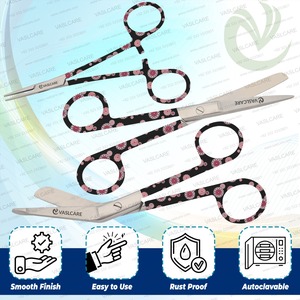 ชุดกรรไกร3ชิ้นพร้อมคีมตัดผ้าระดับพรีเมียมชุดกรรไกรสำหรับพยาบาลและที่หนีบมีด้ามจับพิมพ์ลายสวยงามโดยการดูแลรักษาหลอดเลือด - Product Image 2