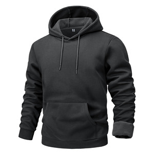 Top qualité personnalisé imprimé Logo pull noir lavage à l'acide 100% coton à capuche en plein air unisexe poids lourd hommes sweats à capuche - Product Image 1