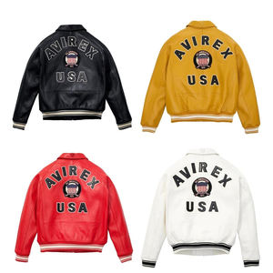 Venta caliente de Super calidad al por mayor personalizado clásico cuero de vaca genuino Avirex chaqueta - Product Image 6