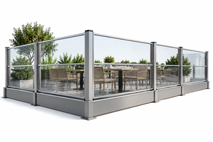 Pergola extérieure en aluminium avec revêtement en poudre 120x140 avec verre trempé et système de ventilation motorisé - Product Image 6
