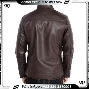Men's Leather Jacket for Biker <b>Distressed</b> Genuine <b>Top</b> Quality Material Wholesale Price Causal Leather Jackets - Product Image 3