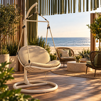 Fauteuil suspendu d'extérieur en aluminium résistant aux UV pour hôtel-resort, personnalisable OEM