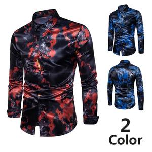 New Arrival Long <b>Sleeve</b> <b>Button</b> <b>up</b> Vacation Casual Loose Beach Shirts Hawaiian Shirt for Men - Product Image 3