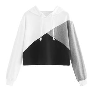 Women's Cropped Hoodie Wholesale Custom Print Logo Long <b>Sleeve</b> Crop Hoodies Custom Women Pullover Crop <b>Top</b> women's hoodies - Product Image 1