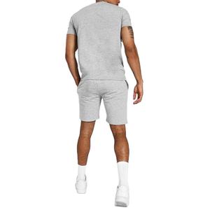 Ensemble de sport imprimé décontracté 2 pièces en coton pour homme-T-Shirt à manches courtes-Short en éponge-Logo personnalisable-Grande taille XL XXL - Product Image 3