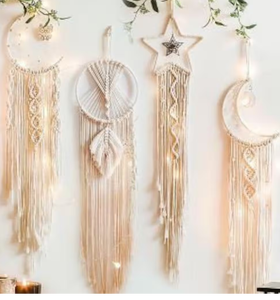 แขวนผนัง macrame | ของตกแต่งห้องเด็กทารกเครื่องดักฝันที่กำหนดเองสำหรับแขวนผนังของตกแต่งบ้าน - Product Image 2