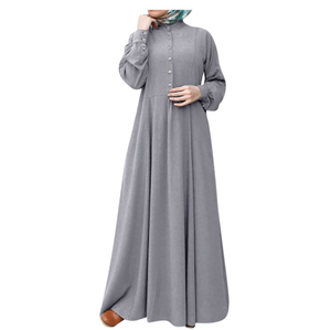 Abaya turque très demandée, modeste, avec style long et boutons sur le devant, manches complètes, prix de gros - Product Image 3