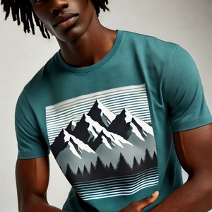 T-shirts pour hommes en coton 100% polyester, coupe classique, logo de marque imprimé, Ringers, légers, vierges, anti-boulochage, fabrication sur mesure - Product Image 5