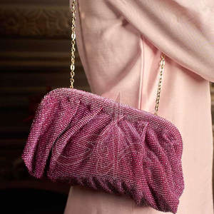 Made in Pakistan Women Fashion <b>Clutches</b> Embroidery Rhinestone Pearl Magnetic Closure High Quality Customizable Sizes Low Price - Product Image 2