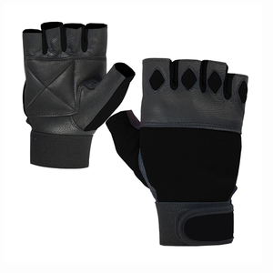 Heavy Gym Workout Gloves Heavy Duty New Arrival Wrist <b>Support</b> Half <b>Finger</b> Weightlifting Gloves - Product Image 1