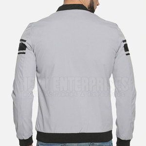 Solid Color Full Zipper Men Bomber <b>Jacket</b> Premium Quality <b>Light</b> <b>Weight</b> Bomber <b>Jacket</b> for Men - Product Image 3