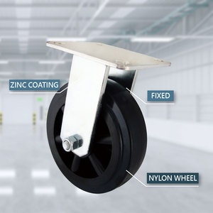 CCE 150mm Rigid Industrial Flat Free <b>Roller</b> Wheels with Nylon and Steel Frame Precision Bearings - Product Image 3