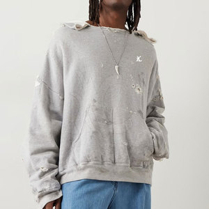 Sudadera con capucha de algodón mezclado con estilo para hombre, cómoda y casual, perfecta para moda urbana, para usar en capas y para el día a día. - Product Image 3