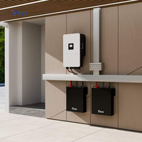 Système d'énergie solaire hybride 6 kW, onduleur, batterie, panneaux photovoltaïques pour usage domestique résidentiel, solution d'énergie solaire hors réseau/sur réseau