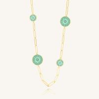 Collier pendentif oeil de malheur pour femmes Bijoux de haute qualité en argent sterling 925 plaqué or 18 carats Pierre Zircon
