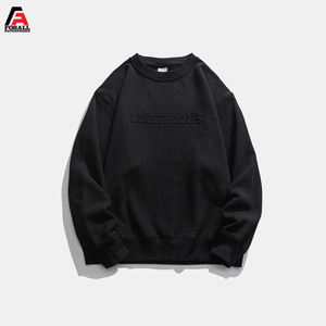 เสื้อฮู้ดลายนูนใช้ได้ทั้งชายและหญิงเสื้อสเวตเตอร์คอกลมงานปักโลโก้ขนแกะไซส์ใหญ่พิเศษสำหรับฤดูหนาว3D - Product Image 4