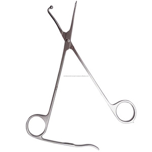 Manual Plate Holding Forceps Bone Reduction Surgical Instrument Ratchet Lock Curved Tip Pin - Product Image 2