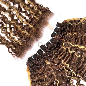 Mèches bouclées de haute qualité avec frontal et mèches pour faire des perruques - Product Image 2