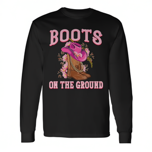 Maglietta a maniche lunghe Boots On The Ground Cowgirl Western - Product Image 2