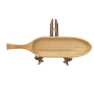 Plateau de service en bois naturel de qualité supérieure plateau en bois de service pour la décoration de cuisine de restaurant du fabricant du Vietnam - Product Image 1