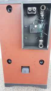 Stufa a Legna <span class=keywords><strong>Vintage</strong></span> in Ghisa con Forno e Pannelli Laterali Rossi - Product Image 2