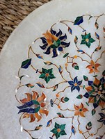 인도 공급업체, 실내외 식사용 대형 천연 대리석 석판 서빙 플레이트 제공, 빌라용, 경쟁력 있는 수출 가격