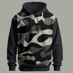 Sudadera con Capucha de Camuflaje, Estilo Holgado, Gruesa, Personalizada, de Fábrica Directa, para Hombre, de Bangladesh - Product Image 3