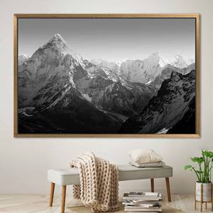 เอเวอเรสต์เบสแคมป์ ศิลปะหิมาลัย: ภาพพิมพ์บนผ้าใบสำหรับตกแต่งภูมิทัศน์ภูเขา,1P:กรอบสีทอง - Product Image 1