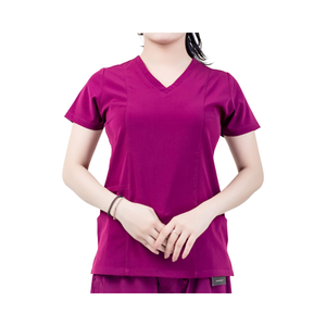 Elegante conjunto de uniformes médicos con cuello en V para hombres y mujeres ODM/OEM antipolvo Scrubs VN fabricante verificado buena calidad FMF VN certificado - Product Image 3