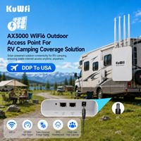 DDP a EE. UU. KuWFi AX3000 2.4G y 5.8G WiFi6 IEEE 802.3af/at 48V PoE Punto de Acceso WiFi Exterior de Largo Alcance para Soluciones de Camping en RV
