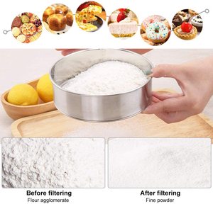 Wholesale Seller Premium Professional Rustproof Stainless Steel Round Flour Sifter for Baking Flour Sieve Fine Mesh for Baking - Product Image 5