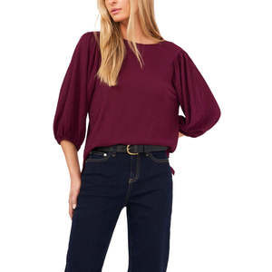 Top casual da donna in maglia nera con maniche a sbuffo, lunghezza media, taglia M, per l'estate, di Vince Camuto - Product Image 3