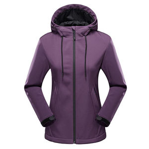 Chaqueta Softshell de Invierno para Mujer de Buena Calidad, con Capucha, Logotipo Personalizado Impreso, Aislada, Impermeable y Transpirable - Product Image 2