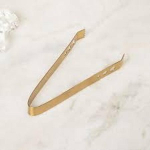 Pince à glace en acier inoxydable élégante pour les fabricants de cocktails professionnels avec corps antirouille solide et poignée dentelée antidérapante - Product Image 1