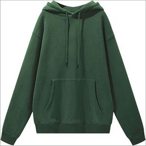 Sweat à capuche oversize pour homme 100% Coton Grammage Épais Épaules Tombantes Couleur Unie Grande Taille Automne Écologique Respirant Meilleures Ventes - Product Image 5