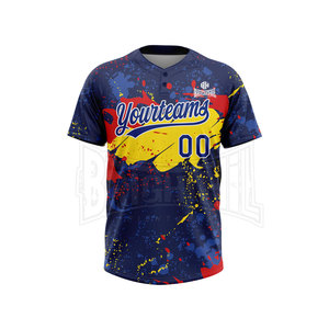 Impression par sublimation du nom de l'équipe maillot de softball avec logo maillot de softball de différentes conceptions pour hommes - Product Image 3