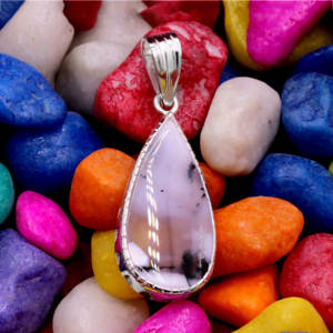 Fait à la main meilleur 925 solide en argent Sterling en gros forme de poire naturel dendrite opale pendentif en pierres précieuses pour cadeau certificat GIA - Product Image 2