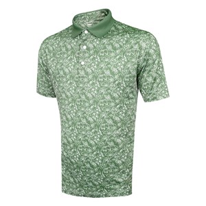 Chemises de golf pour hommes en coton/fibre de bambou à manches courtes, motif imprimé, séchage rapide et respirantes, vêtements décontractés écologiques - Product Image 1