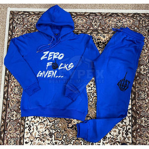 Chándal informal para correr de alta calidad para hombre, diseño estampado transpirable de secado rápido de algodón de dos piezas - Product Image 3