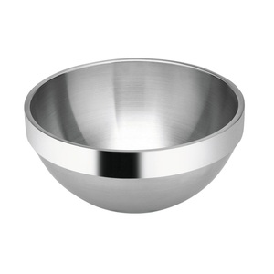 Ensemble de bols en acier poli résistant à la rouille de gros calibre, bols de préparation et de service polyvalents pour la cuisine, pour la maison et les hôtels - Product Image 2