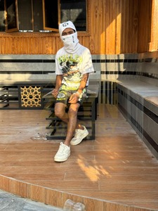 Custom Printed T-<b>shirts</b> and shorts Set Cotton Streetwear Apparel Breathable Comfortable Vintage Shorts Sets Customized - Product Image 4