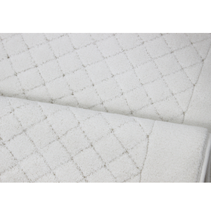 Poildio 70x120cm Tapis de bain et de douche en jacquard abstrait blanc tissé teint en fil, production sur mesure - Fabriqué en Turquie - Product Image 3