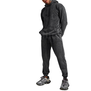 ชุดวอร์มผู้ชายวินเทจผ้าคอตตอนปะติดแบบมีซิปทำให้ซีดจาง - Product Image 2