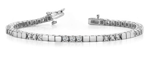 Pulsera de tenis de diamante cultivado en laboratorio de 1.05ct de estilo Vintage, oro de 14 quilates a la moda con perla, regalo de piedra principal para mujer - Product Image 5