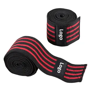 GAF Knee Wraps Fitness Weight Lifting Knee Wraps Cotton Made Wholesale Cheap Price Elastic Straps Gym Knee Bandage Padded